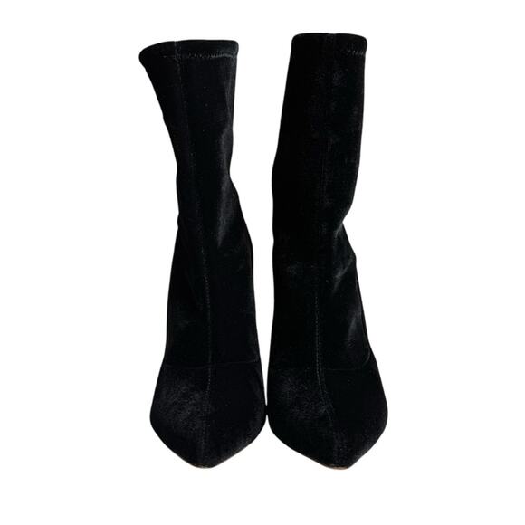 Raye Faris Velvet Black Booties Heeled Boots Women’s Size 6.5 - Picture 2 of 11